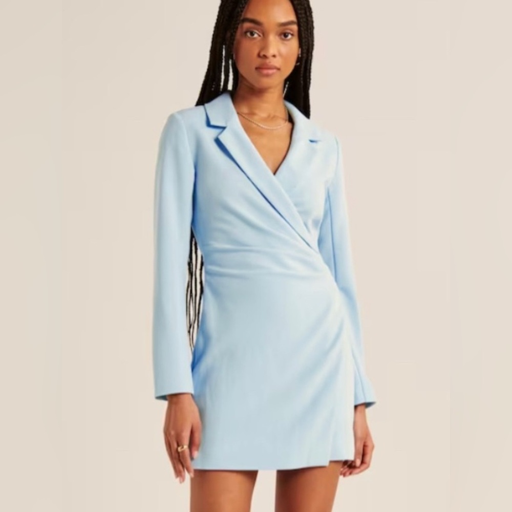 Abercrombie & Fitch Light Blue blazer dress